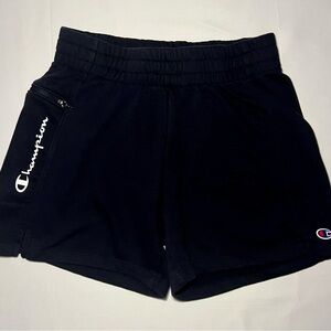 Champion Black Athletic Shorts Lightweight Elastic Waist size Small EUC